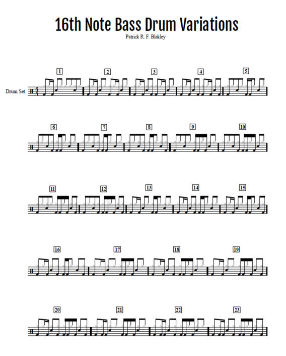 Free Drum Set Sheet Music Sheet music for drum set to learn exercises for more complex groove patterns.